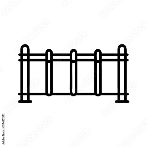 Illustration of fence fencing barrier picket fence garden fence metal fence decorative fence outline fence art