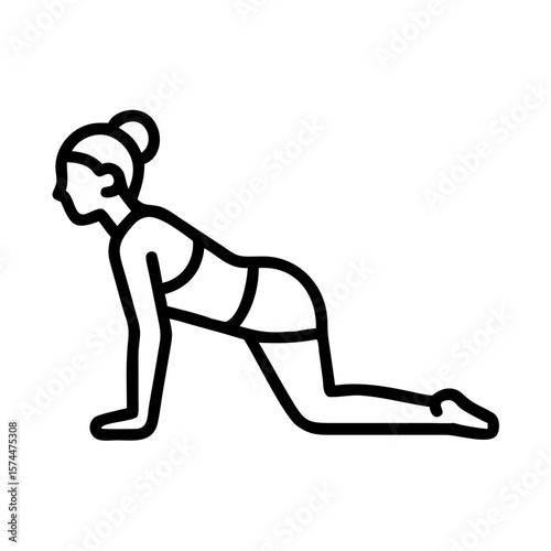 Woman doing yoga pose exercise fitness wellness stretching workout body posture health and lifestyle art