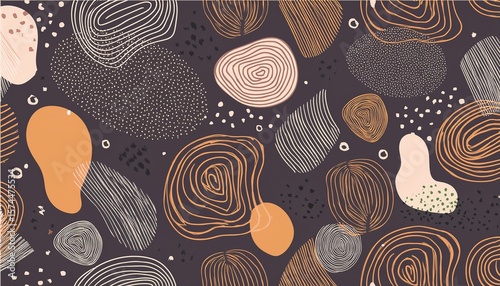 abstract seamless pattern backgrounds memphis liens and dots texture trendy modern organic shape doodle lines pattern with irregular shapes texture