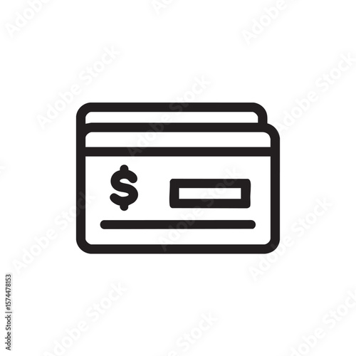 Two payment cards with a dollar sign.