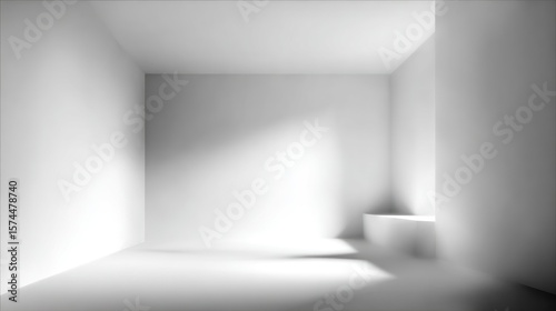 Wallpaper Mural Empty white room with light Torontodigital.ca