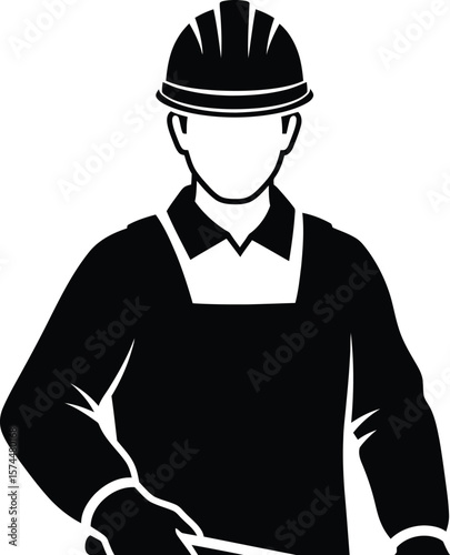 A construction worker in a hard hat is ready to build and create new infrastructure