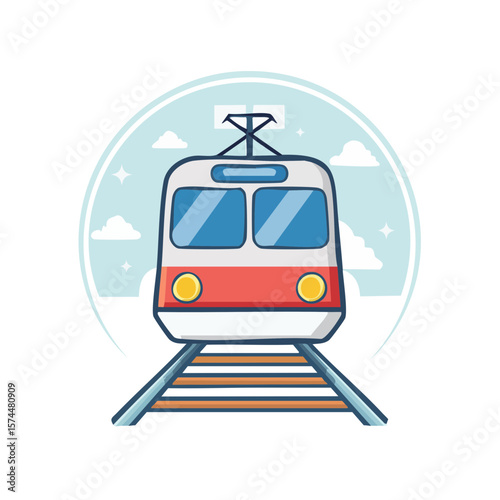 Train Icon Isolated on a Transparent Background