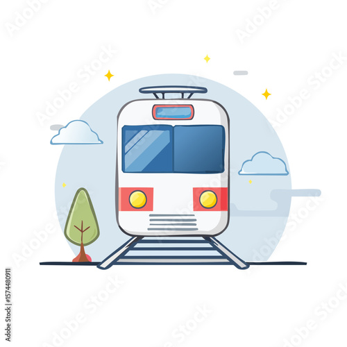 Train Icon Isolated on a Transparent Background