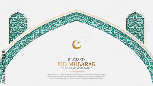Eid Mubarak Islamic Arabic luxury backdrop background