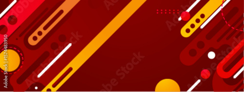 Abstract red and yellow geometric design for vibrant backgrounds, modern print materials, digital art projects, and eyecatching illustrations.