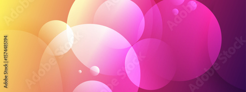 Overlapping translucent circles in yellow, pink, and purple hues. Ideal for backgrounds, website designs, digital art, and colorful graphic projects.