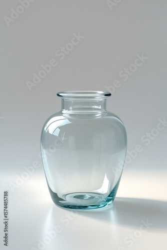 Elegant Vase on Bright Surface A Study of Form Light and Shadow in Minimalist Still Life