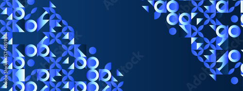 Blue geometric abstract design suitable for modern web backgrounds, packaging designs, and digital prints for a contemporary aesthetic feel.