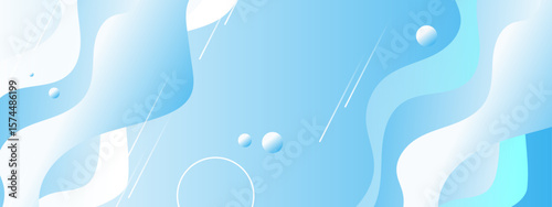 Abstract blue wave design with circles, ideal for backgrounds, banners, and digital presentations in need of a vibrant, dynamic touch.
