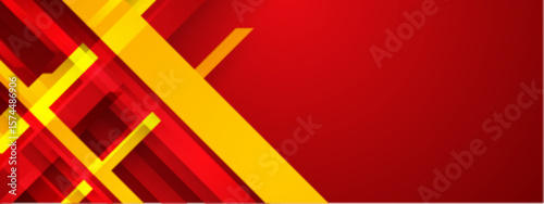 Abstract red and yellow geometric design suitable for backgrounds, digital art, prints, web design, and geometric pattern projects.