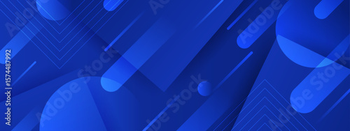 Abstract blue geometric design suitable for backgrounds, banners, websites, and print materials requiring a modern and vibrant aesthetic touch.