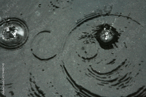A picture made by raindrops.