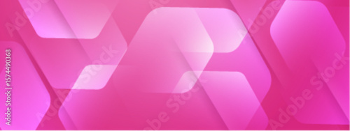 Pink abstract design with translucent hexagons overlapping, suitable for backgrounds, graphic design projects, or use as a modern pattern.