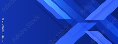 Overlapping blue geometric shapes creating abstract design. Suitable for backgrounds, prints, branding, web design, and graphics with modern aesthetic.