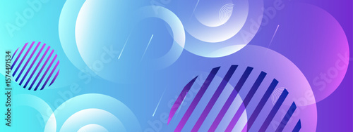 Abstract blue purple overlapping circles and lines perfect for digital backgrounds, web design, banners, and modern art prints. Bold, vibrant, versatile.