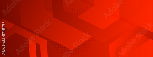 Abstract red geometric design with halftone dots suitable for backgrounds, posters, digital artwork, and modern graphic designs.