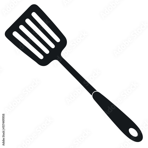 Spatula silhouette isolated on white background
