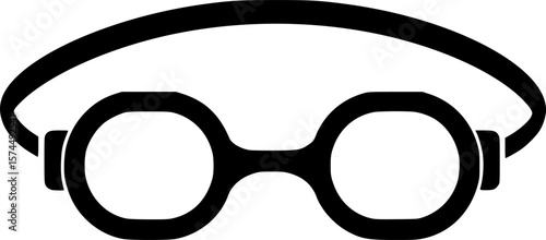 Silhouette of swimming goggles perfect for underwater vision and competitive swimming
