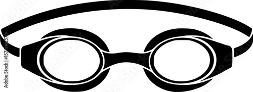 Silhouette of swimming goggles perfect for underwater vision and competitive swimming
