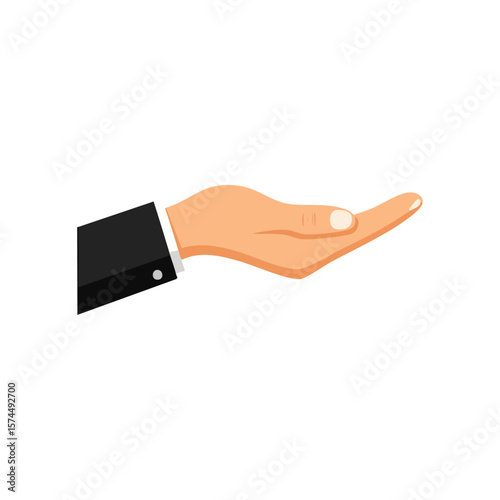 hand holding at something