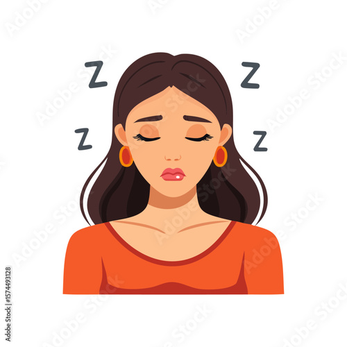 Stressed cartoon business woman in Office Work Place. Stress at work.