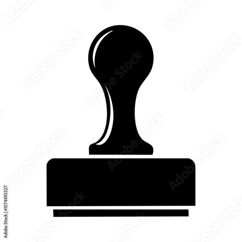 Rubber stamp icon Vector logo outline
