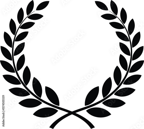 A laurel wreath illustration symbolizes victory, achievement, and honor with its classic design and elegant leaf arrangement.
