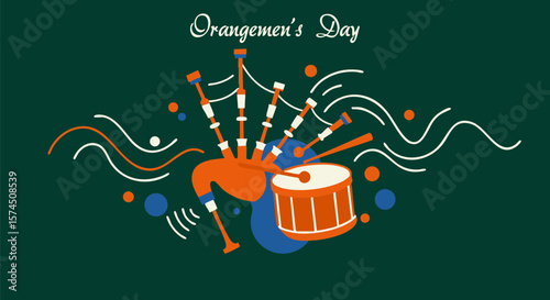 Orangemen's Day Bagpipes and Drum