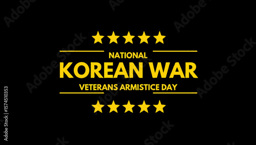 Vector art of remembering national korean war veterans armistice day on july 27