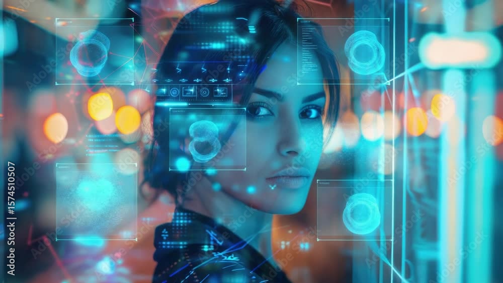A woman in a futuristic space suit looking out a window, perfect for sci-fi or tech-related concepts A woman in a futuristic space suit looking out a window, perfect for sci-fi or tech-related concepts