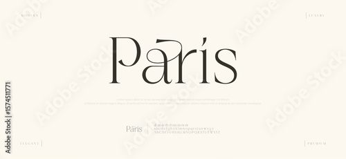 Paris Minimal luxury font alphabet logo. Typography minimalist urban sans serif digital fashion future creative for brands logos fonts. vector illustration
See less