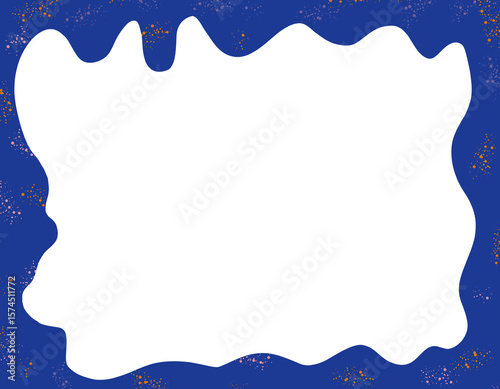 Liquid blue christmas frame background