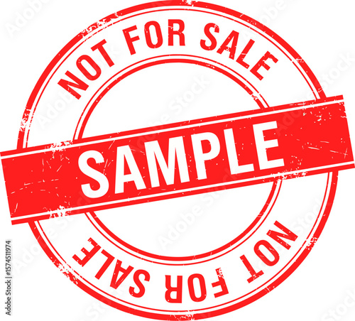 Red Grunge Sample Stamp Not For Sale 