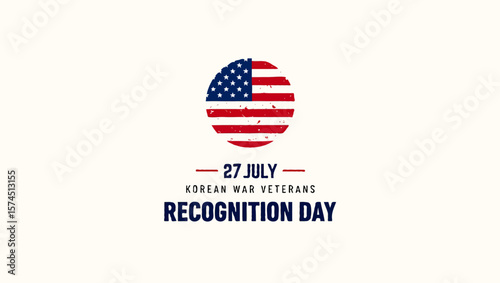 Vector art of celebrate korean war veterans recognition day on july 27th