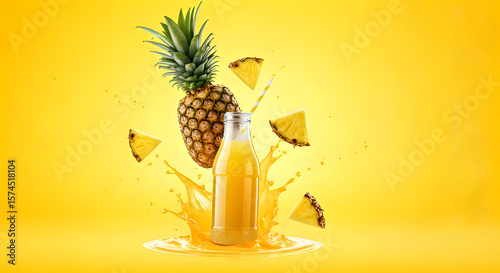 pineapple juice in a glass