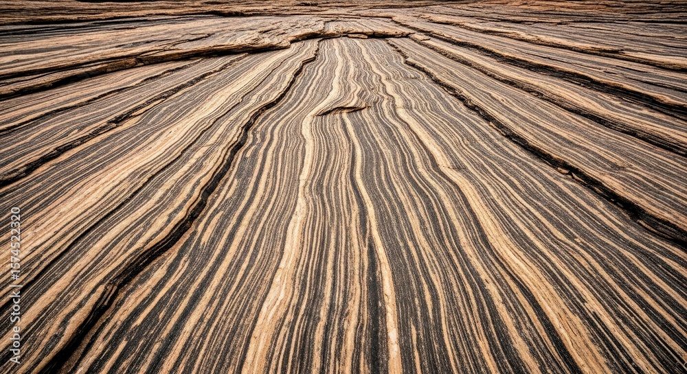 Obraz premium Weather Polished Cliffside Stone Smooth Patterns Natural Sheen Pristine Stone Formation