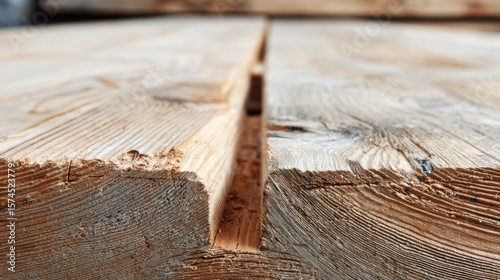 Unfinished Wood Background. Close View of Pine Tabletop Surface with Smooth Finish