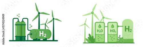 Innovative renewable energy systems showcase hydrogen production and wind power utilization for a sustainable future