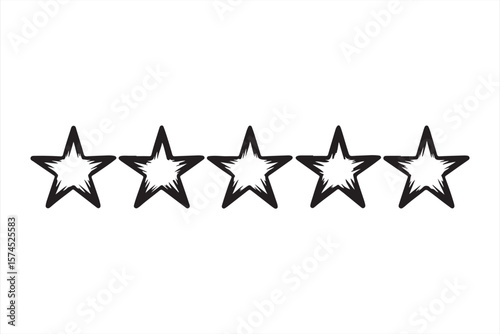 Vector Empty Star Rating for Product Reviews