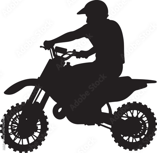 Motorbike Silhouette for Off-Road Racing Design.