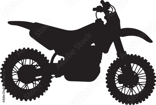 Motorbike Silhouette for Off-Road Racing Design.