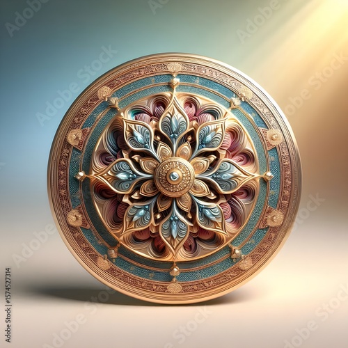 Premium Wheel Adorned with Colorful Stones Illustration