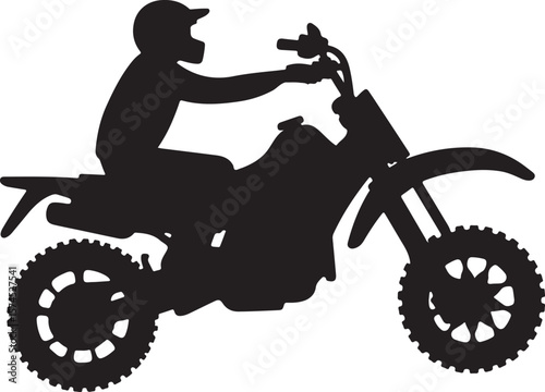 Motorbike Silhouette for Off-Road Racing Design.