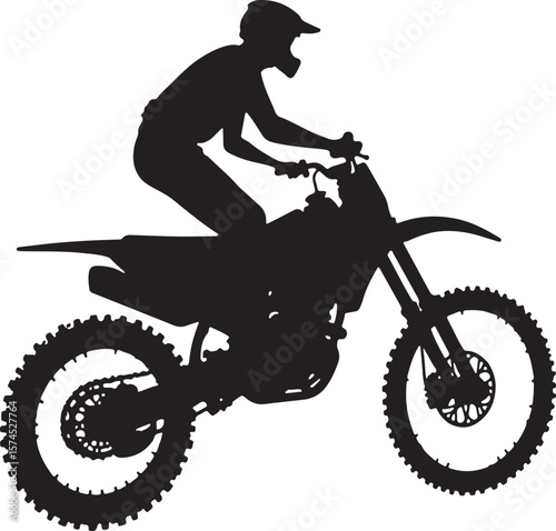 Motorbike Silhouette for Off-Road Racing Design.