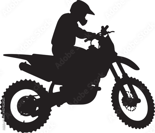 Motorbike Silhouette for Off-Road Racing Design.