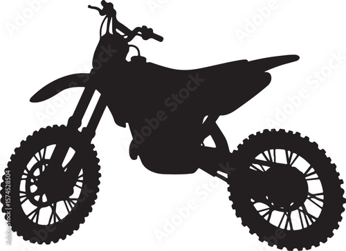 Motorbike Silhouette for Off-Road Racing Design.