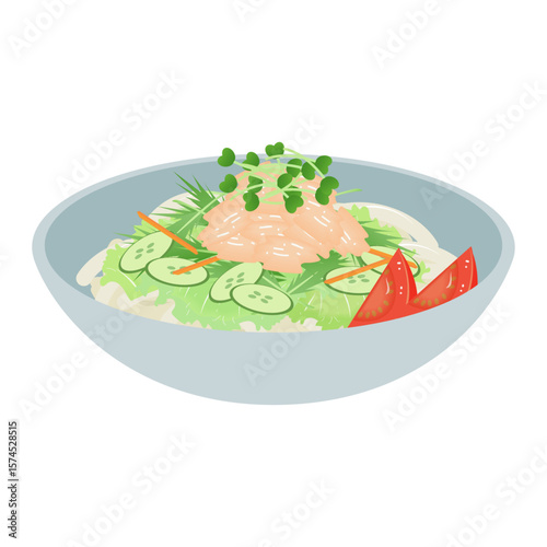サラダうどん