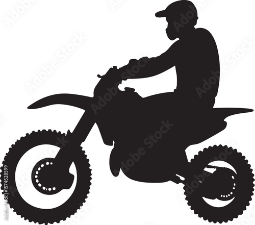 Motorbike Silhouette for Off-Road Racing Design.