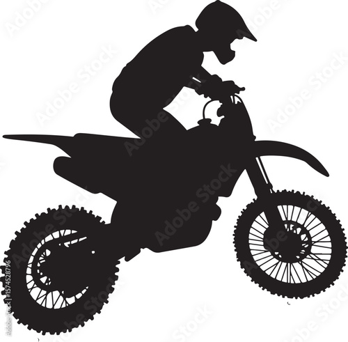 Motorbike Silhouette for Off-Road Racing Design.
